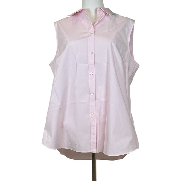 Ralph Lauren Light Pink Sleeveless Button-Down Shirt XL - Picture 8 of 17